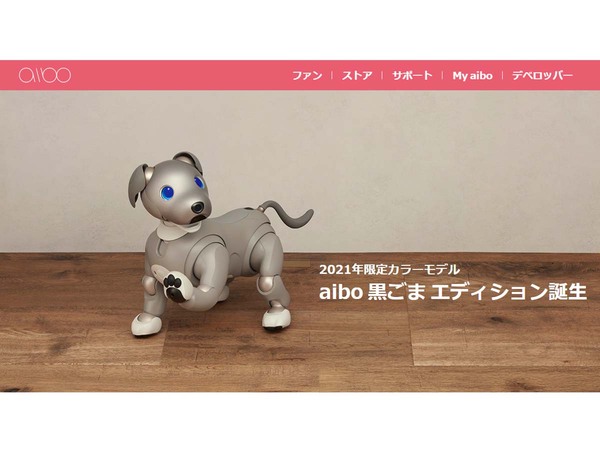 ASCII.jp：ソニー、「aibo」2021年限定の特別カラーモデル「aibo 黒
