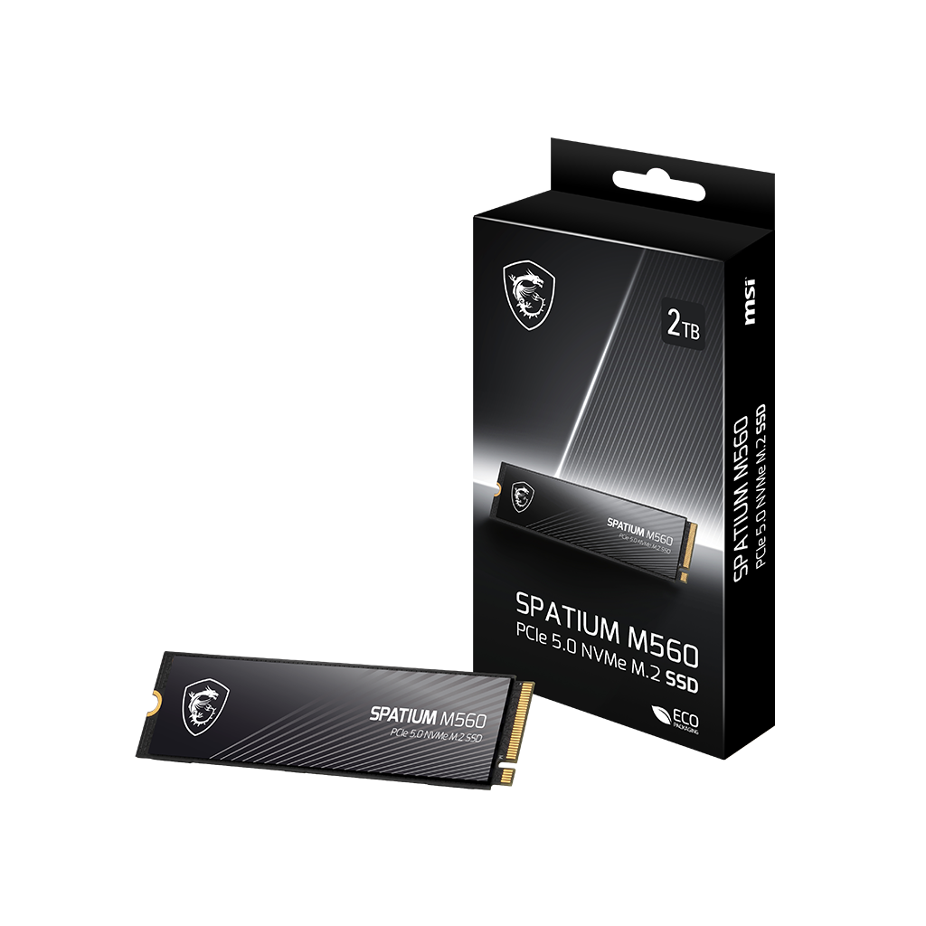 MSI SPATIUM M560 PCIe 5.0 NVMe M.2 2TB SSD Storage - MSI-US