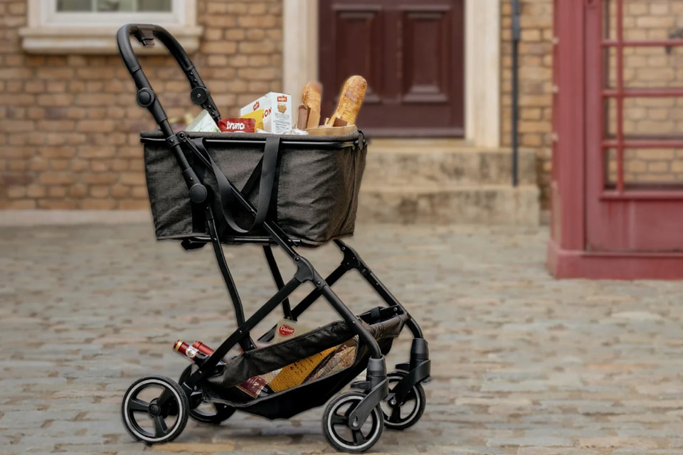 ワンタッチで折りたためるマイカート「EcoCaエクセラ」。積載量35kgで