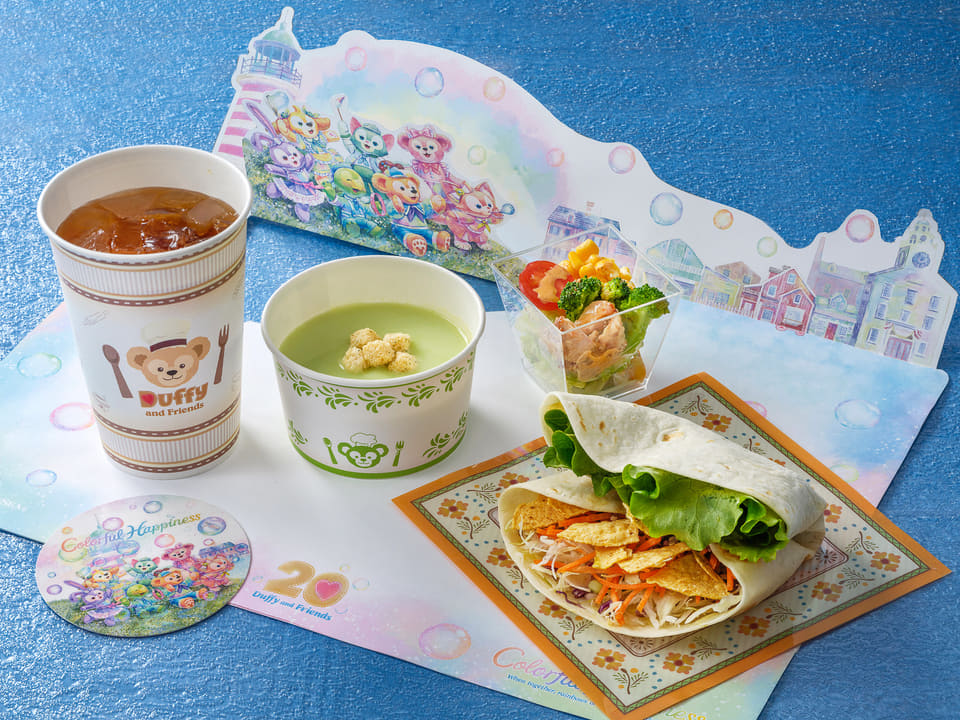 ダッフィー&フレンズ 20周年カラフルハピネススーベニアランチグッズ