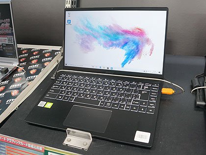 MSIのクリエイター向けノート「Modern 14」にCore i7+GeForce MX330
