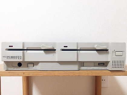 メモリノーウェイト機能を搭載した「NEC PC-8801FE2」、2Dドライブ搭載