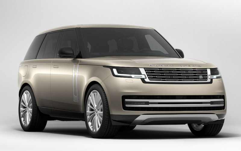 フランス製 ランドローバー レンジローバー クリスタルガラス 置物 車