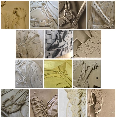 鬼滅の刃×鬼師コラボ 瓦型レリーフ 「竈門炭治郎」 鬼滅の刃」瓦