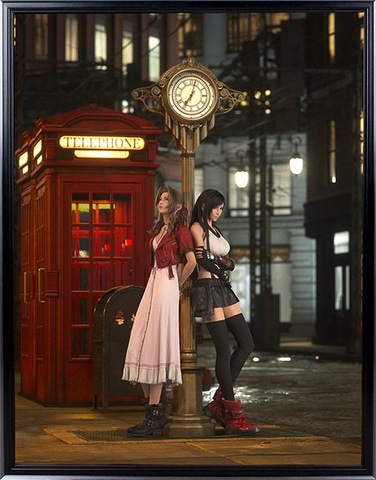 エアリスとティファが待つのは……。「FFVII REMAKE 高精彩アート Traces