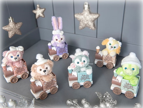 ディズニー ダッフィー ステラルー 汽車 ぬいぐるみキーチェーン 汽車