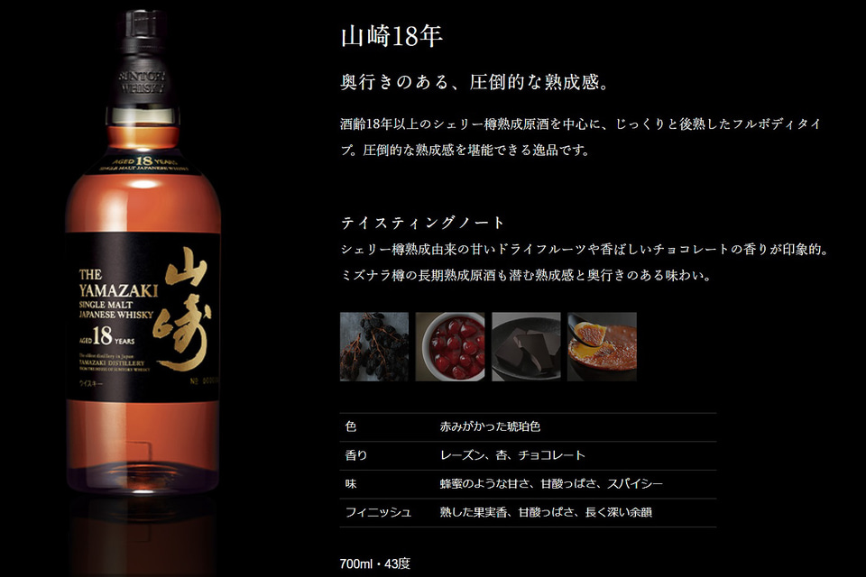 日本橋高島屋、シングルモルトウイスキー 山崎18年やイチローズモルト