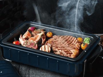 レコルト、自宅のテーブルでBBQが楽しめる「ホームバーベキュー