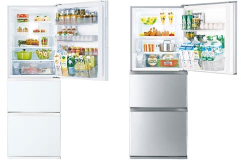 東芝、野菜室を真ん中に配置した少人数世帯向け300Lクラス冷蔵庫