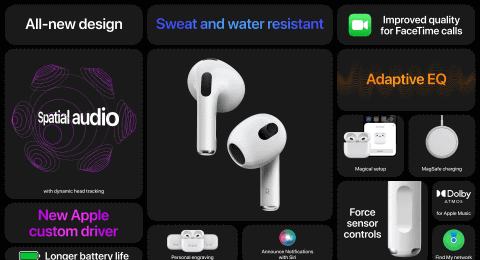 アップルから第3世代のAirPods、2万3800円で来週26日発売 - ケータイ Watch