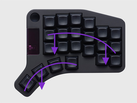 手首を動かさずに使えて負担を減らせる左右分割型キーボード - PC Watch