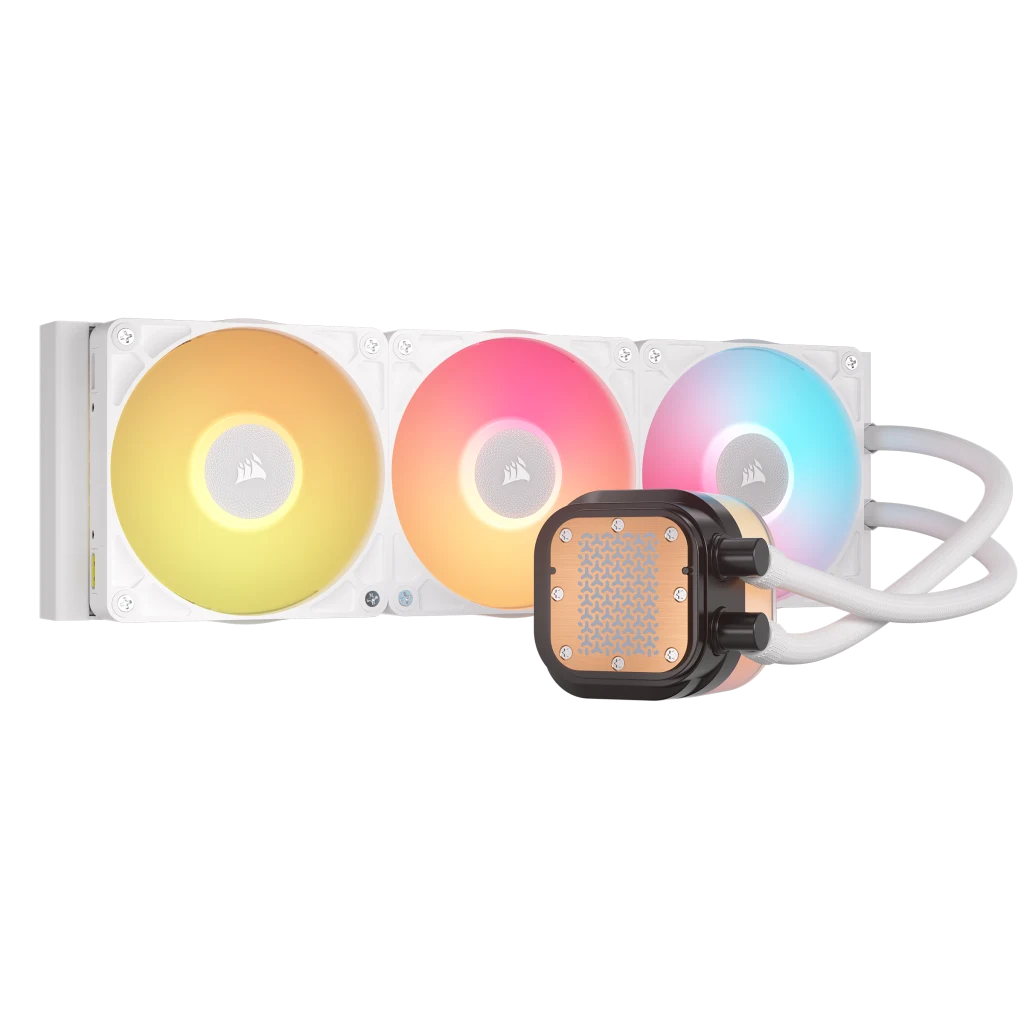 iCUE LINK TITAN 360 RX LCD Liquid CPU Cooler - White