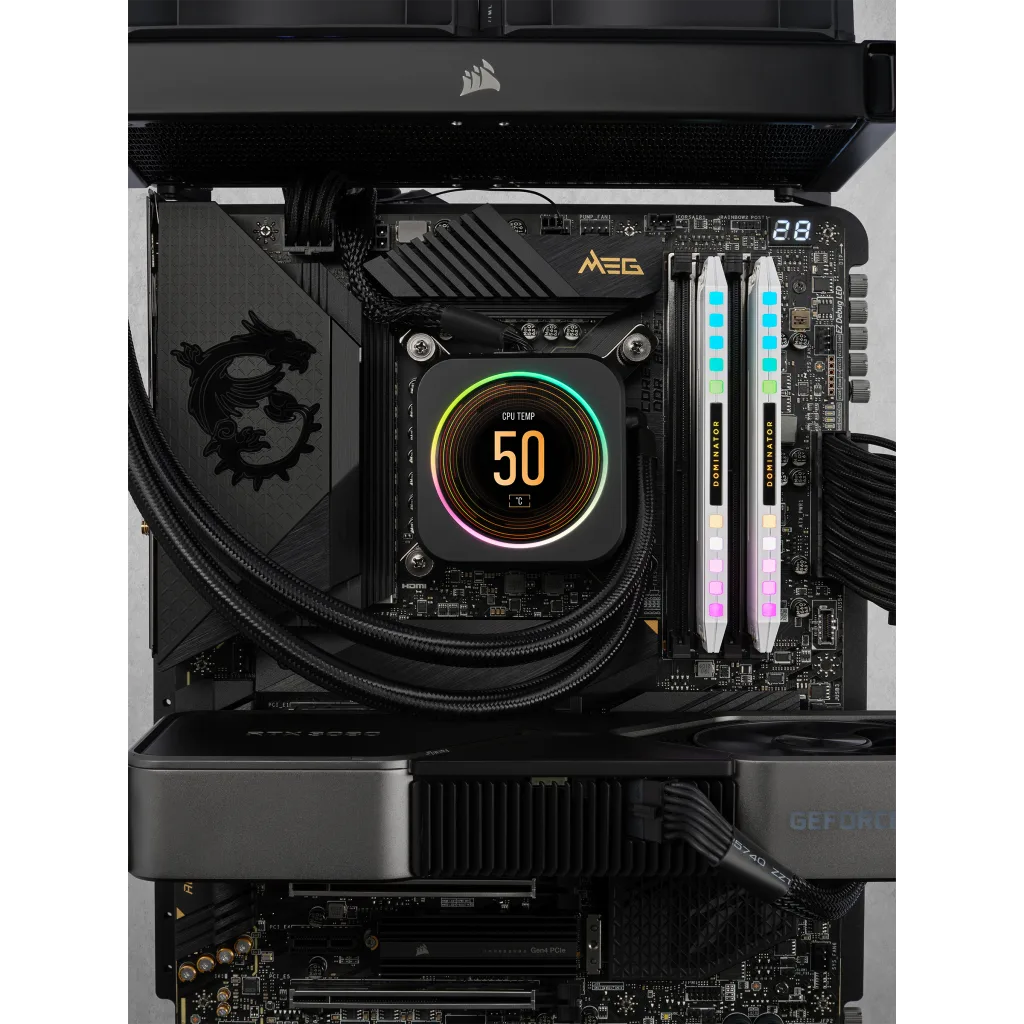 DOMINATOR® PLATINUM RGB 32GB (2x16GB) DDR5 DRAM 6200MHz C36 Memory