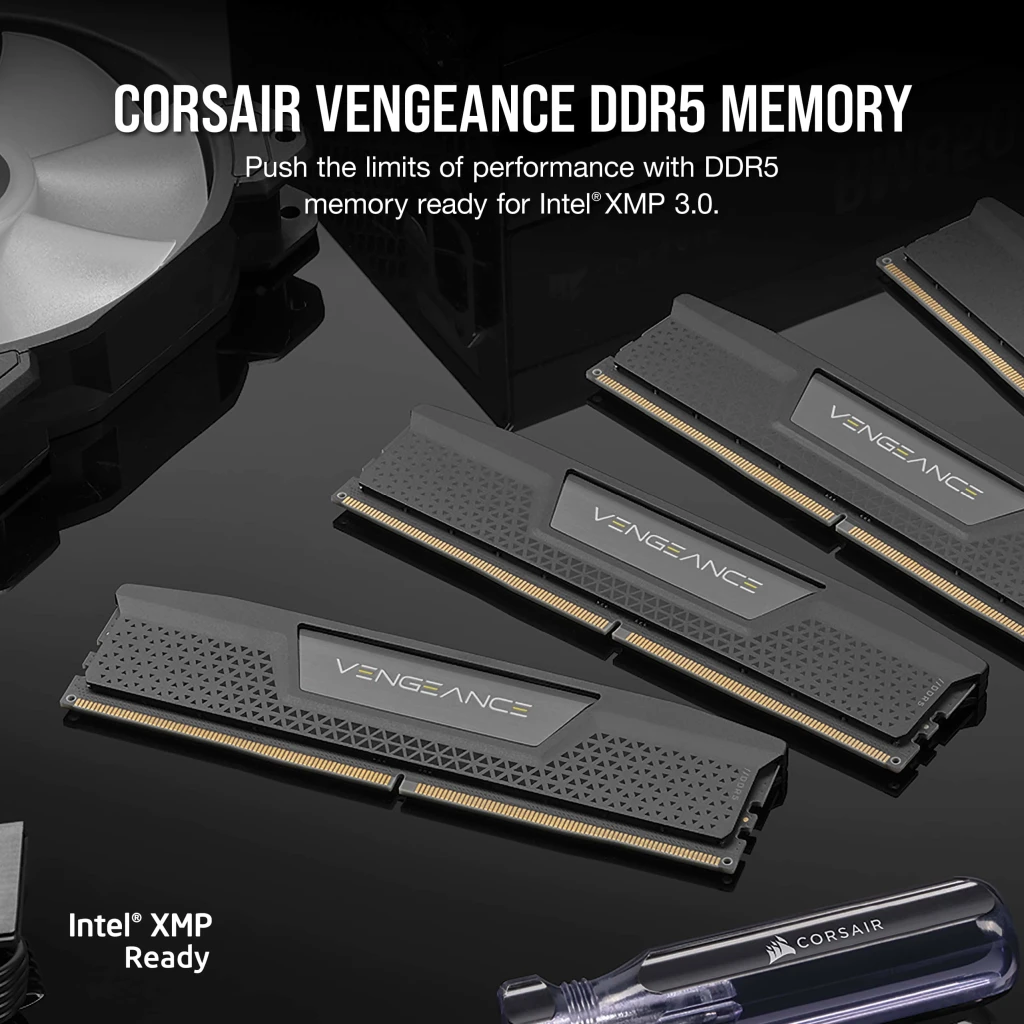 VENGEANCE® 32GB (2x16GB) DDR5 DRAM 4800MHz C40 Memory Kit — Black