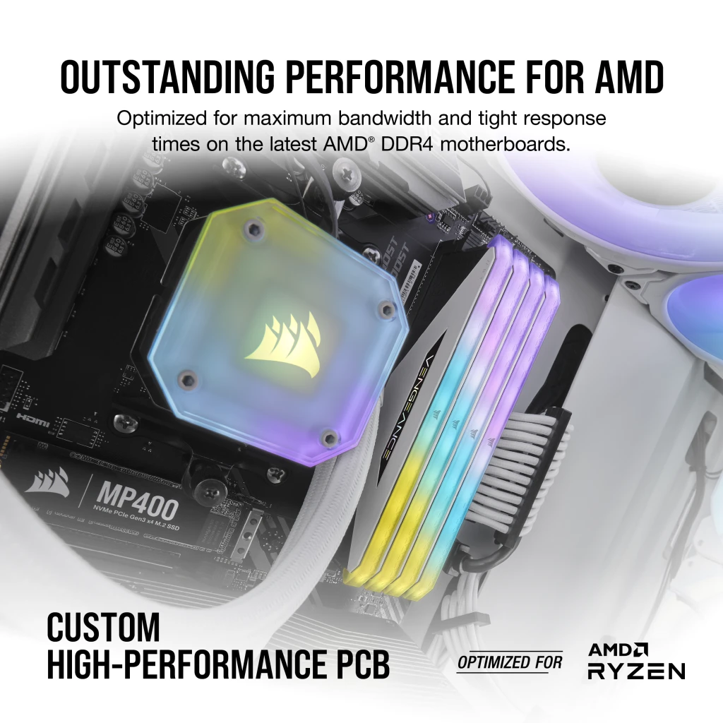 VENGEANCE® RGB RT 16GB (2 x 8GB) DDR4 DRAM 3200MHz C16 Memory Kit