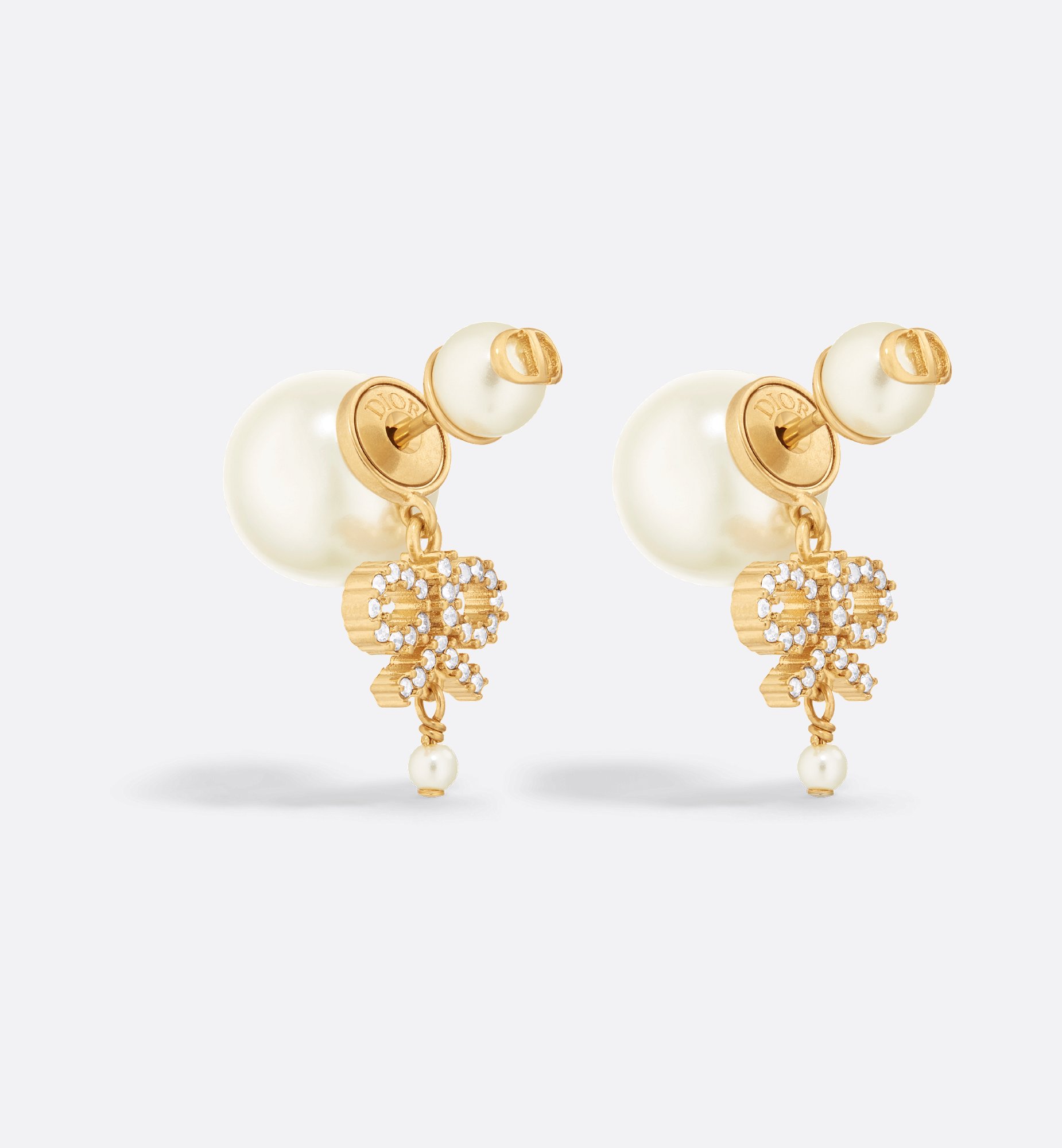 DIOR TRIBALES ピアス メタル・レジンパール・クリスタル