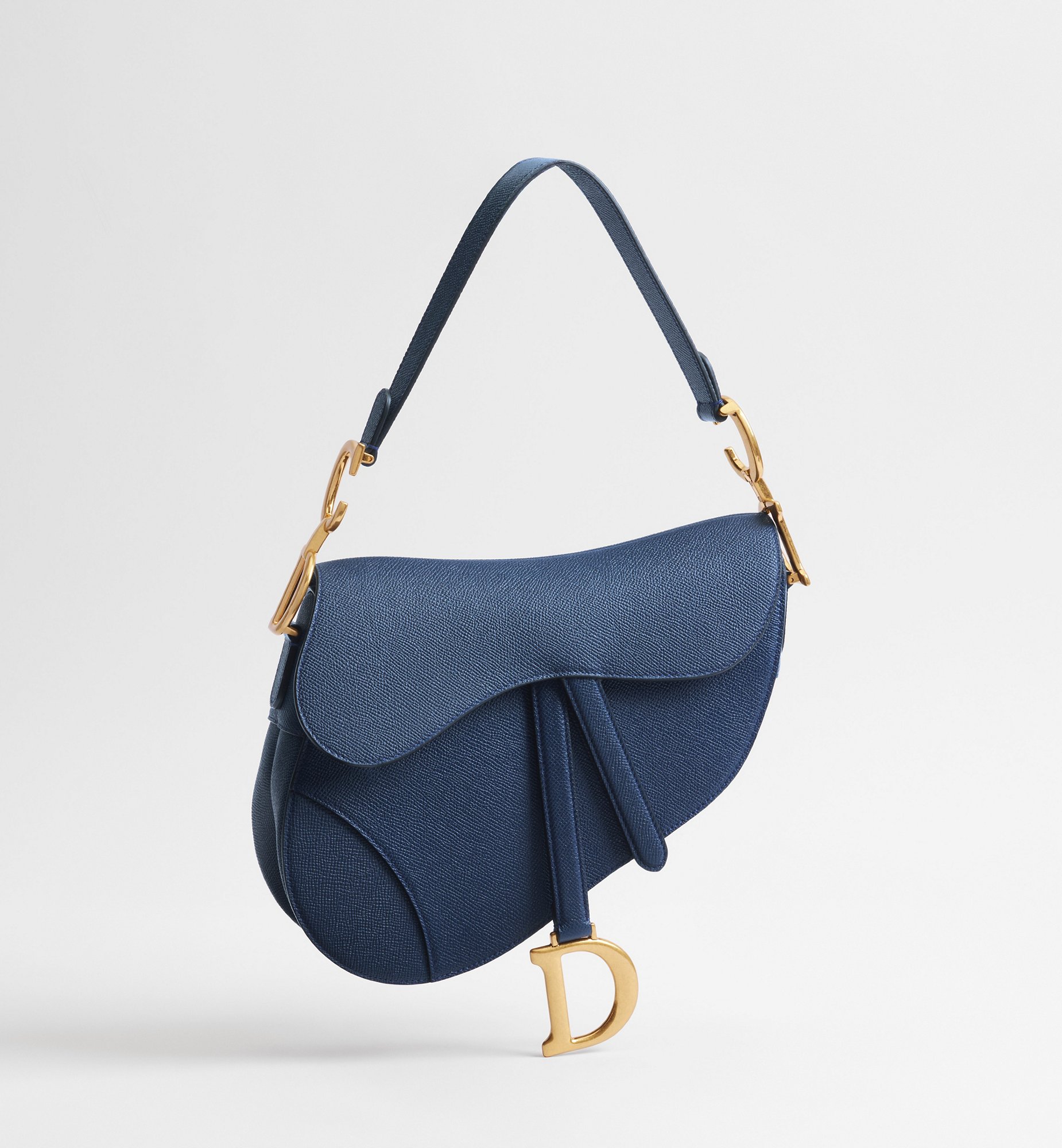 Saddle Bag with Strap Biscuit Grained Calfskin | DIOR