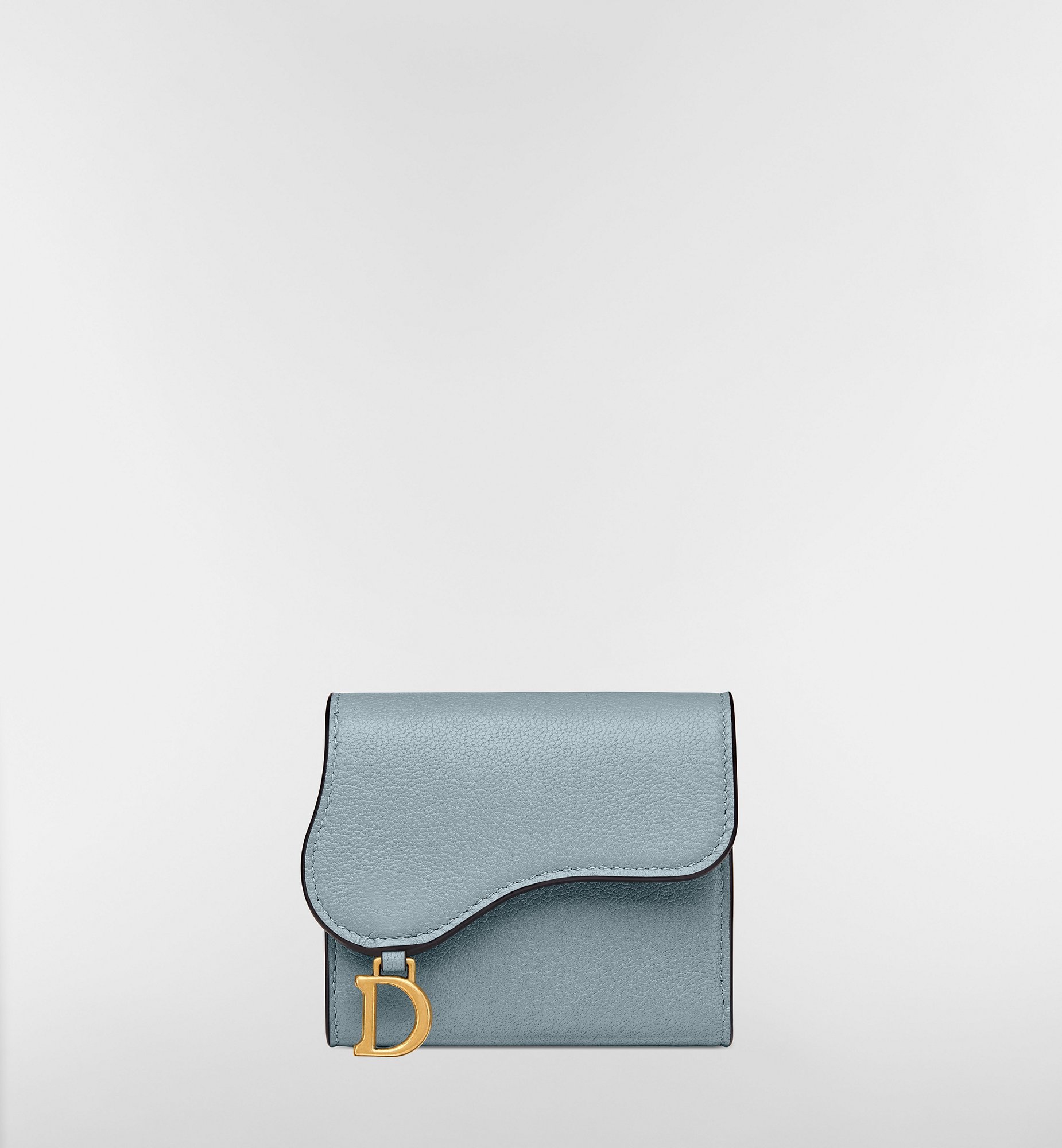 Saddle Lotus Wallet Black Goatskin | DIOR