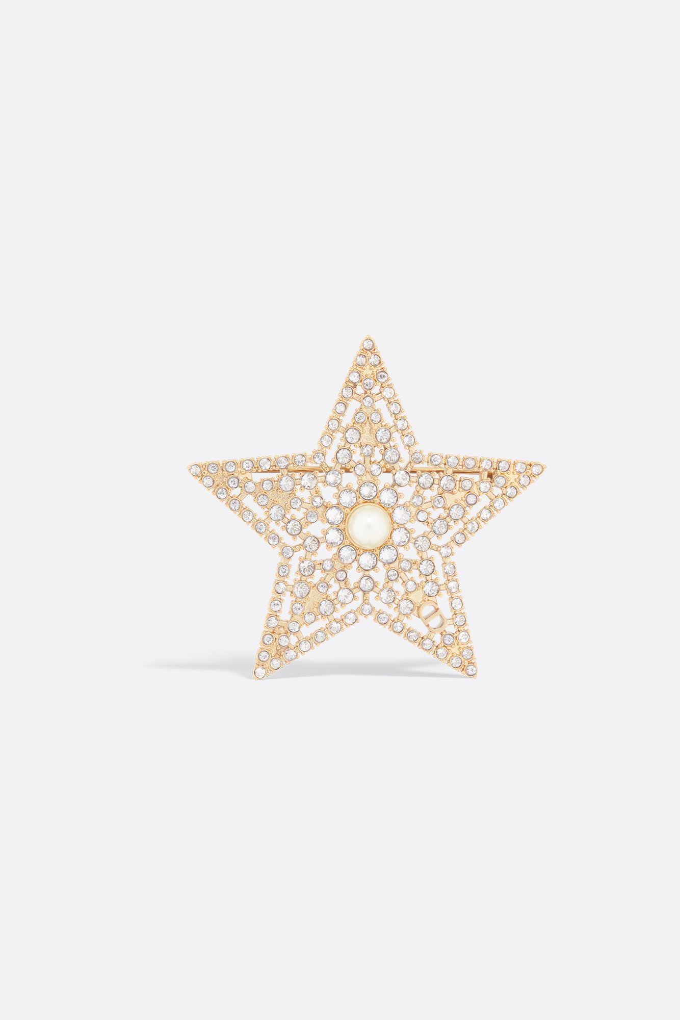 魂『正規品』Dior パールクリスタルブローチ Dior パールクリスタル