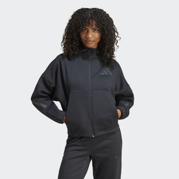 adidas Z.N.E. Full-Zip Hoodie - Black | Free Shipping with adiClub