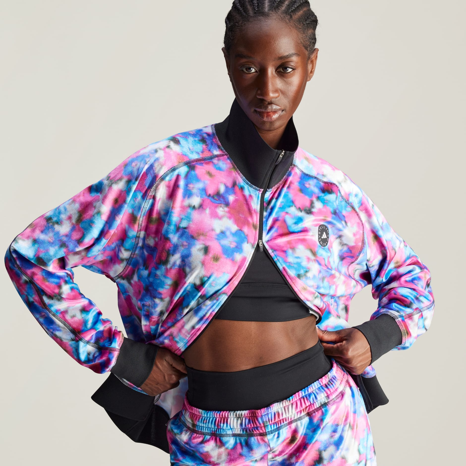 CLOTHING - adidas by Stella McCartney Velour Track Top - Turquoise