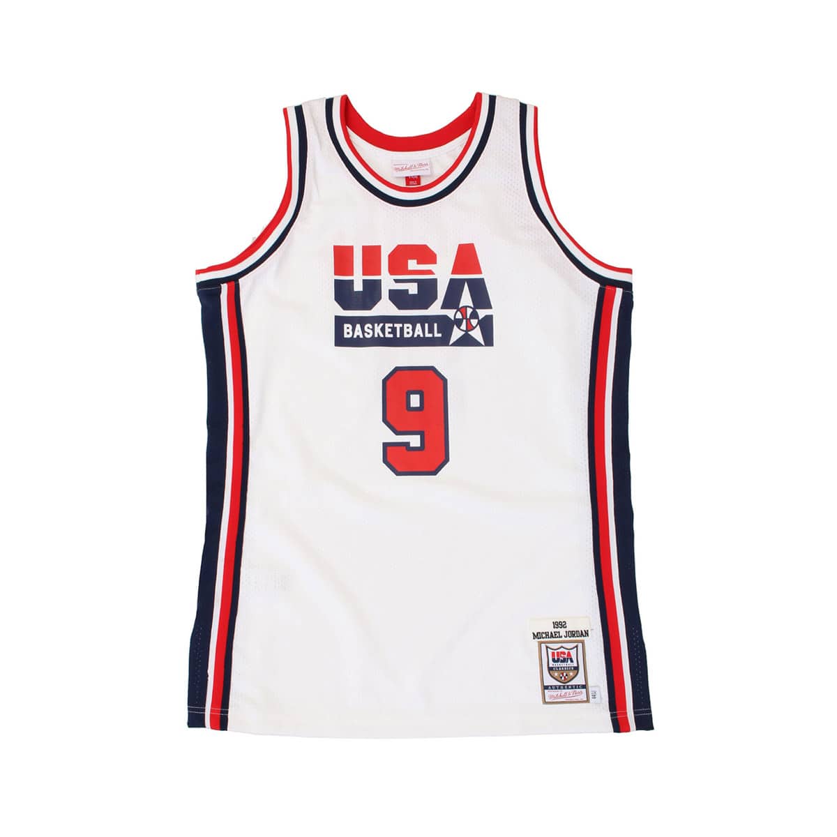 Mitchell & Ness NBA AUTHENTIC JERSEY WHITE USA 92 MICHAEL JORDAN