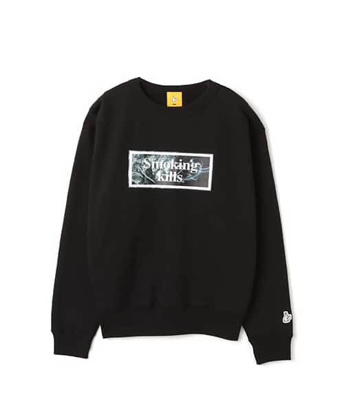 FR2 atmos collaboration with #FR2 Smoking kills Sweat shirt BLACK