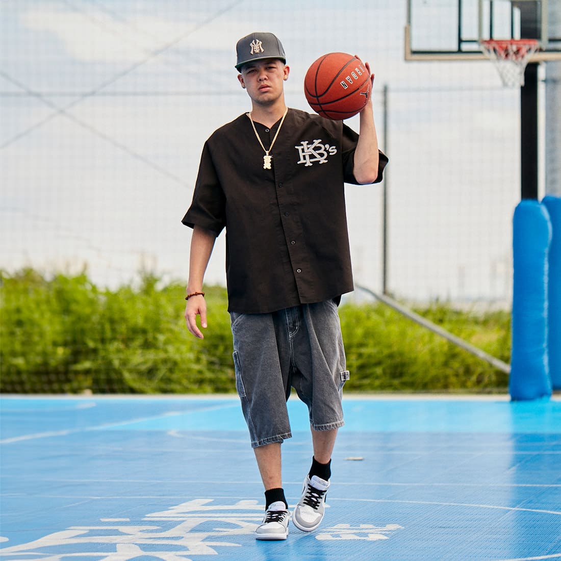 KEBOZ x MIYACHI x TOKYO 23 BASEBALL SHIRT BLACK （ケボズ x ミヤチ