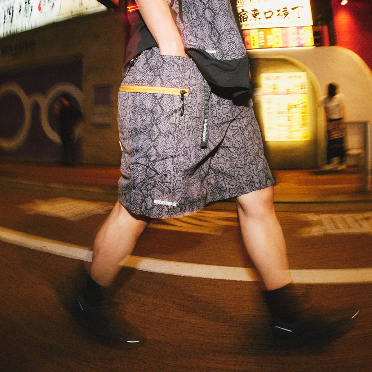 GRIP SWANY × atmos GEAR BUGGY SHORTS PYTHON GREY（グリップスワニー