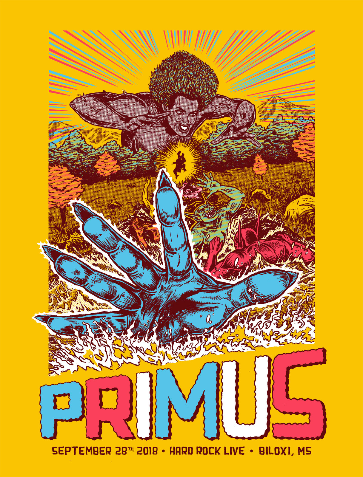 PRIMUS-poster for 9/28/18-Biloxi, MS | Joe Tallman - Online Store
