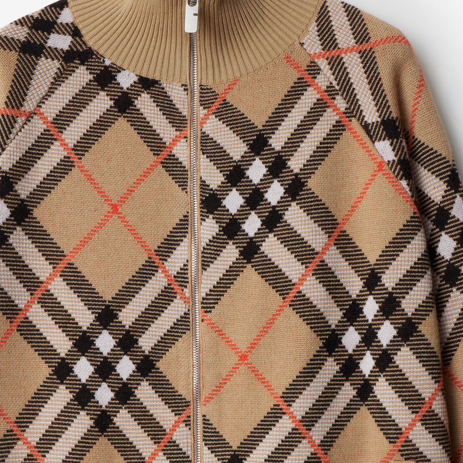 Check Wool Mohair Blend Jacket in Sand - Men | Burberry® Official