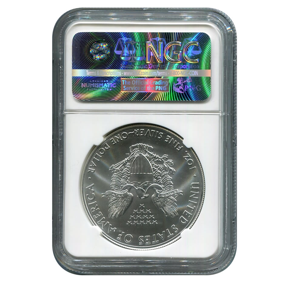 Certified Uncirculated Silver Eagle 2015 MS69 NGC - Golden Eagle Coins