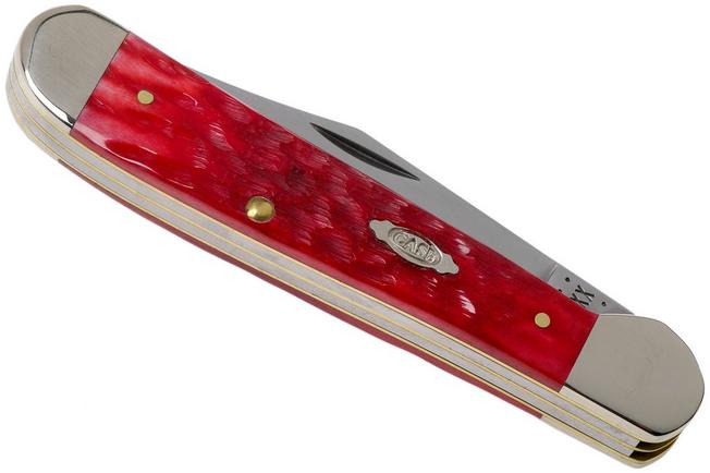Case Copperhead Dark Red Bone, Peach Seed Jig, 31953, 6249 CV