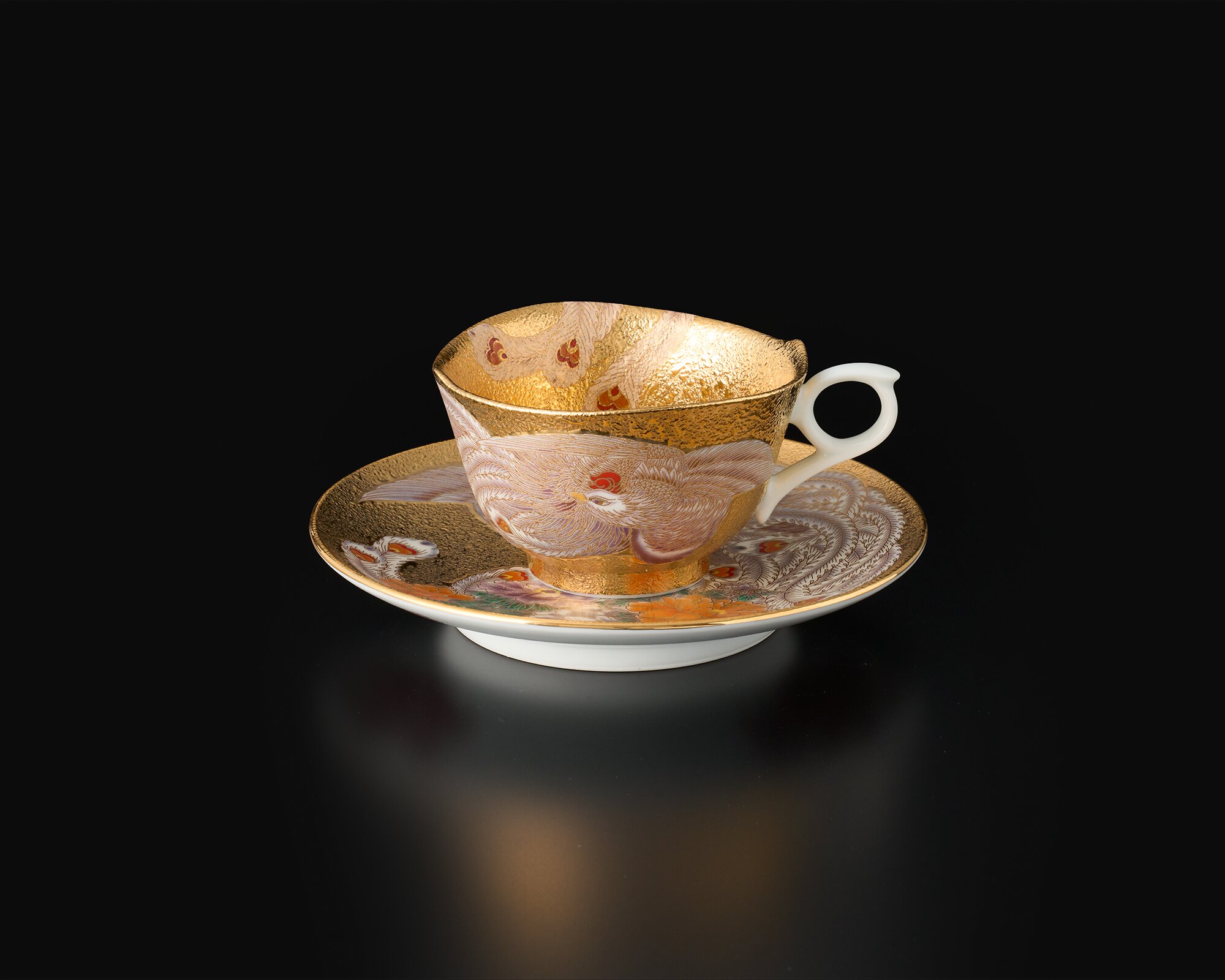 金彩鳳凰図 珈琲碗 | 金龍窯 -有田焼工芸美術品窯元-