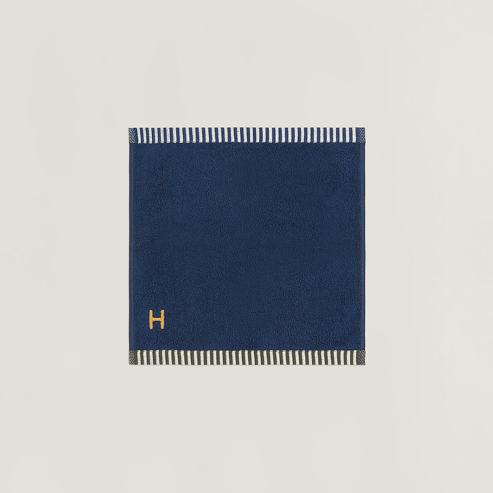 カレ・タオル 《ヴィス・ヴェルサ》 - ブルー | Hermès - エルメス