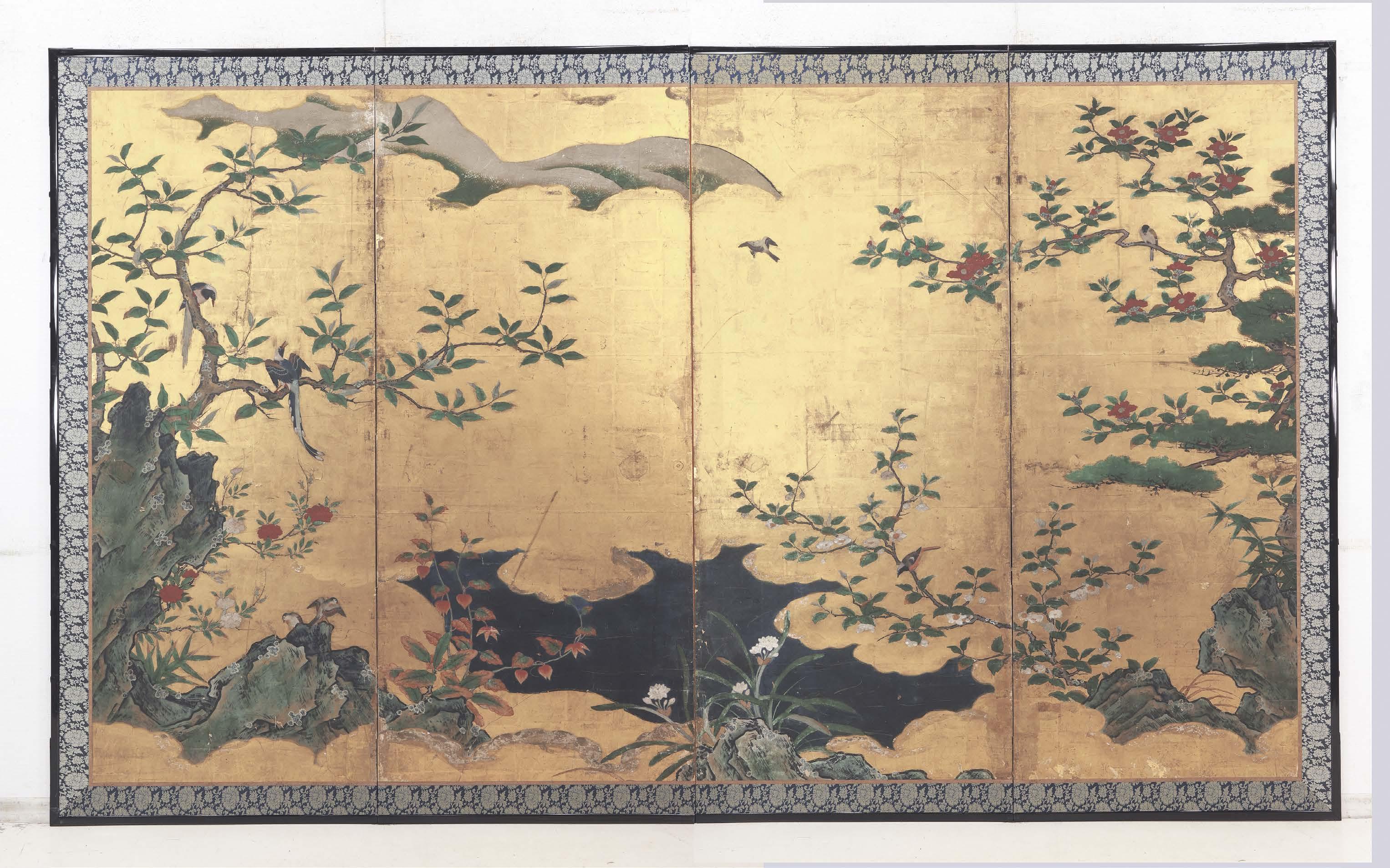 豊国木版画【徳濱田屋版桜花美人之図】新額装仕立（日本美術振興協会