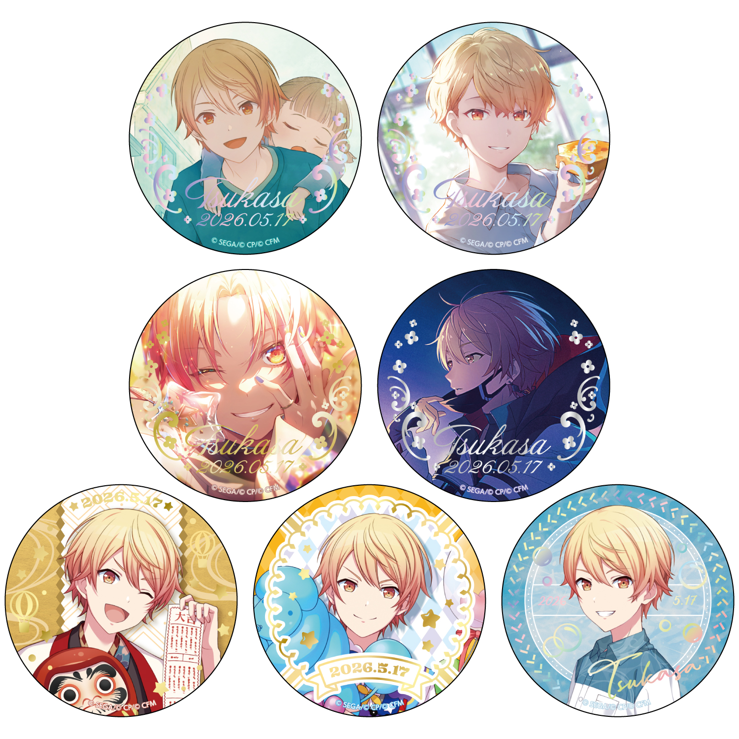 の*の様 プロセカ はぴこれ バースデー 鏡音レン 缶バッジB 10点