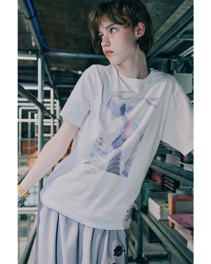 ずっと真夜中でいいのに。 ミラーシューターTシャツ (White) Lサイズ