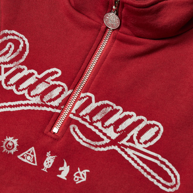 Half Zip Sweat (Red) - ZUTOMAYO MART