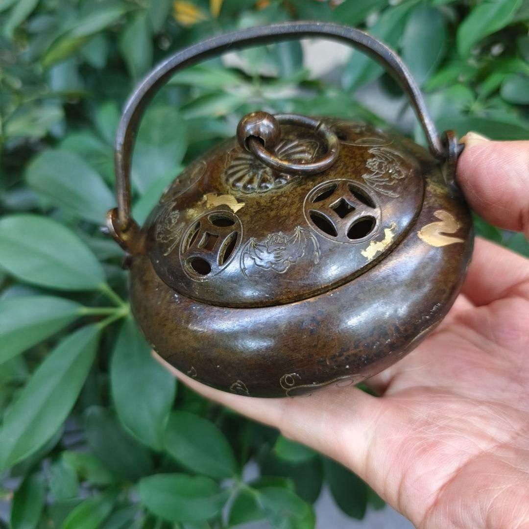 銅 細工 茶道具 禅意茶皿 工芸品 美術品 置物 銅 細工 茶道具 禅意茶皿