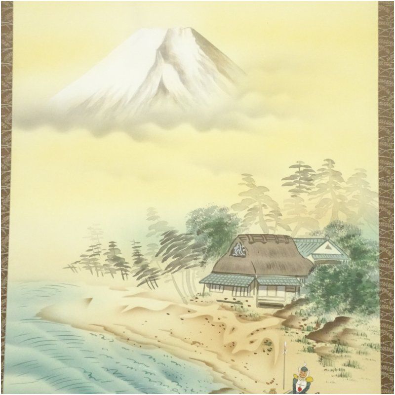 真筆】茶掛 閑坐聴松風◇大徳寺派 逢春寺 前大徳 法谷文雅 共箱