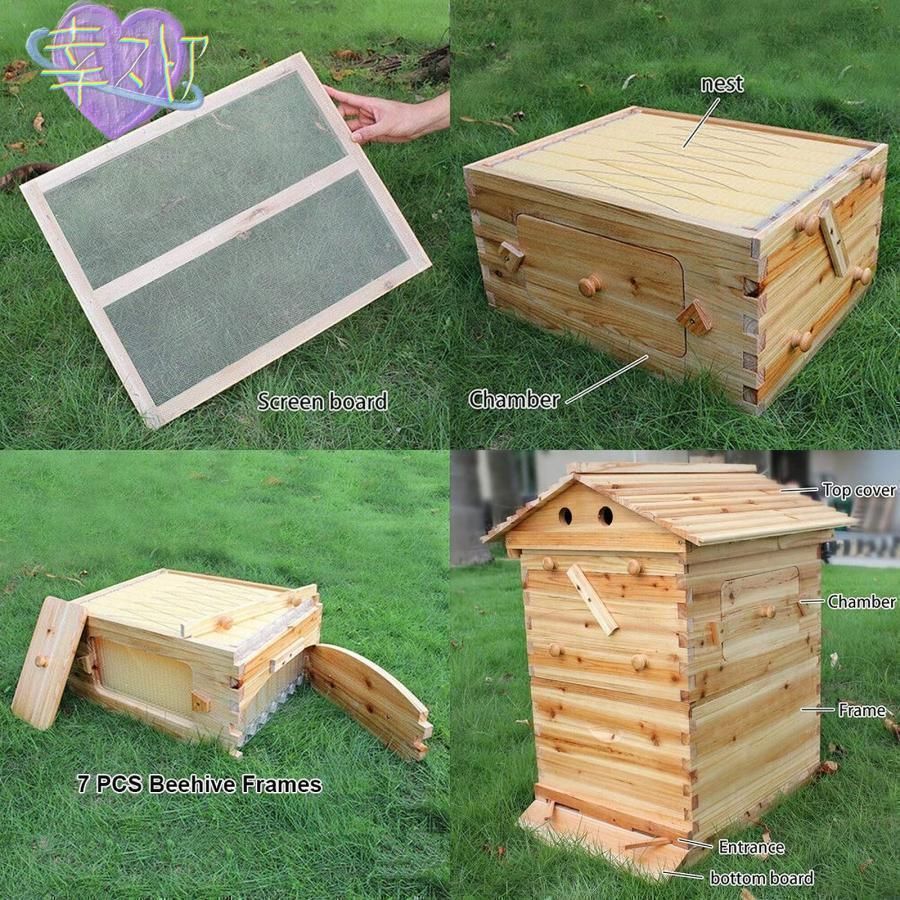 ラッキー21枠 重箱式巣箱台 ニホンミツバチ 鉄製台 ラッキー21枠 重箱