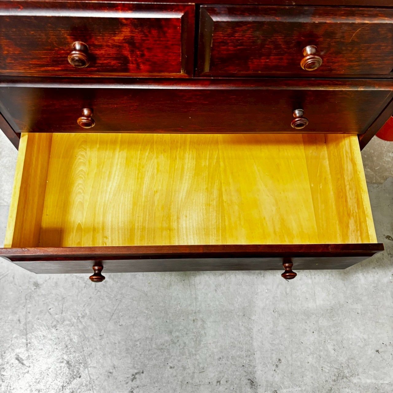 長野松本民芸家具 天然木 ライティングビューロー デスク チェスト