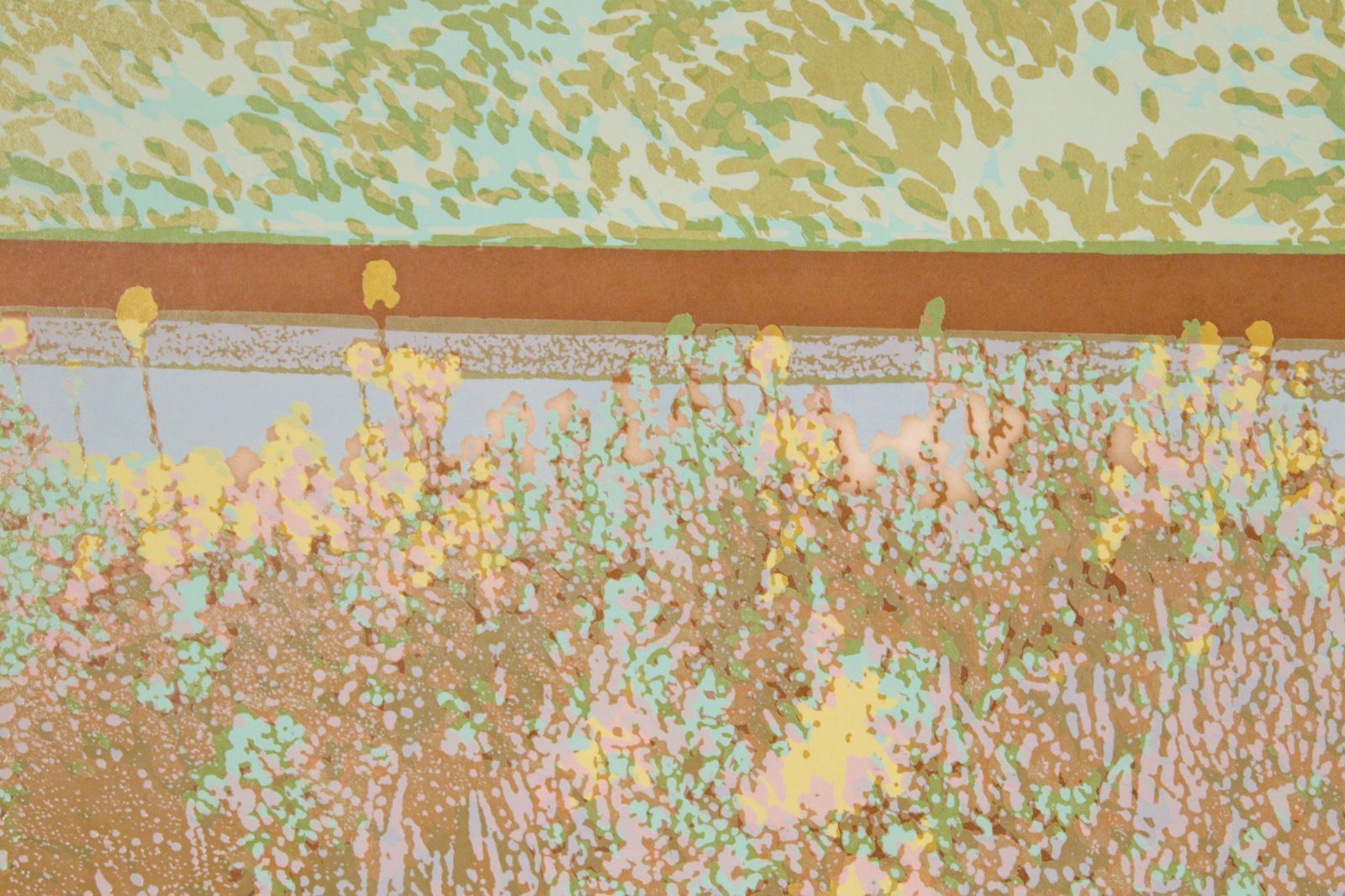 本間武男 「青空に咲くⅡ」19/300 リトグラフ シートのみ 古美術 楾