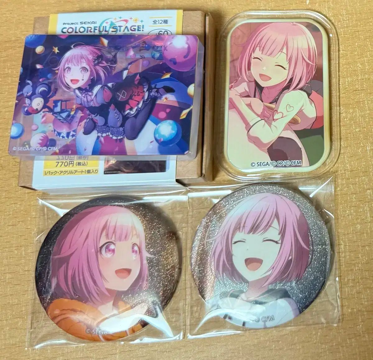 鳳えむ プロセカ プロジェクトセカイ グリッター缶バッジ 42C 19個 鳳