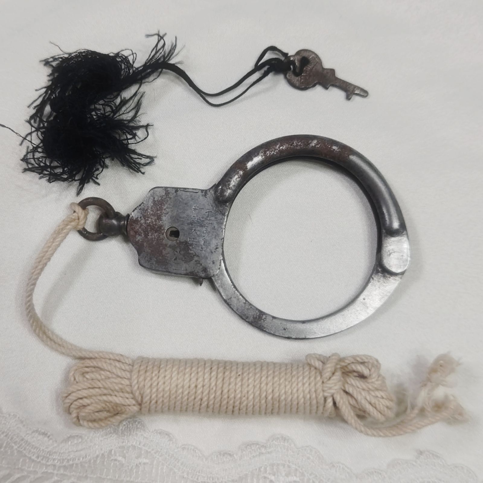 新品 80年代 ビンテージ 日本製 HANDCUFF 手錠 鍵付き 昭和 当時物