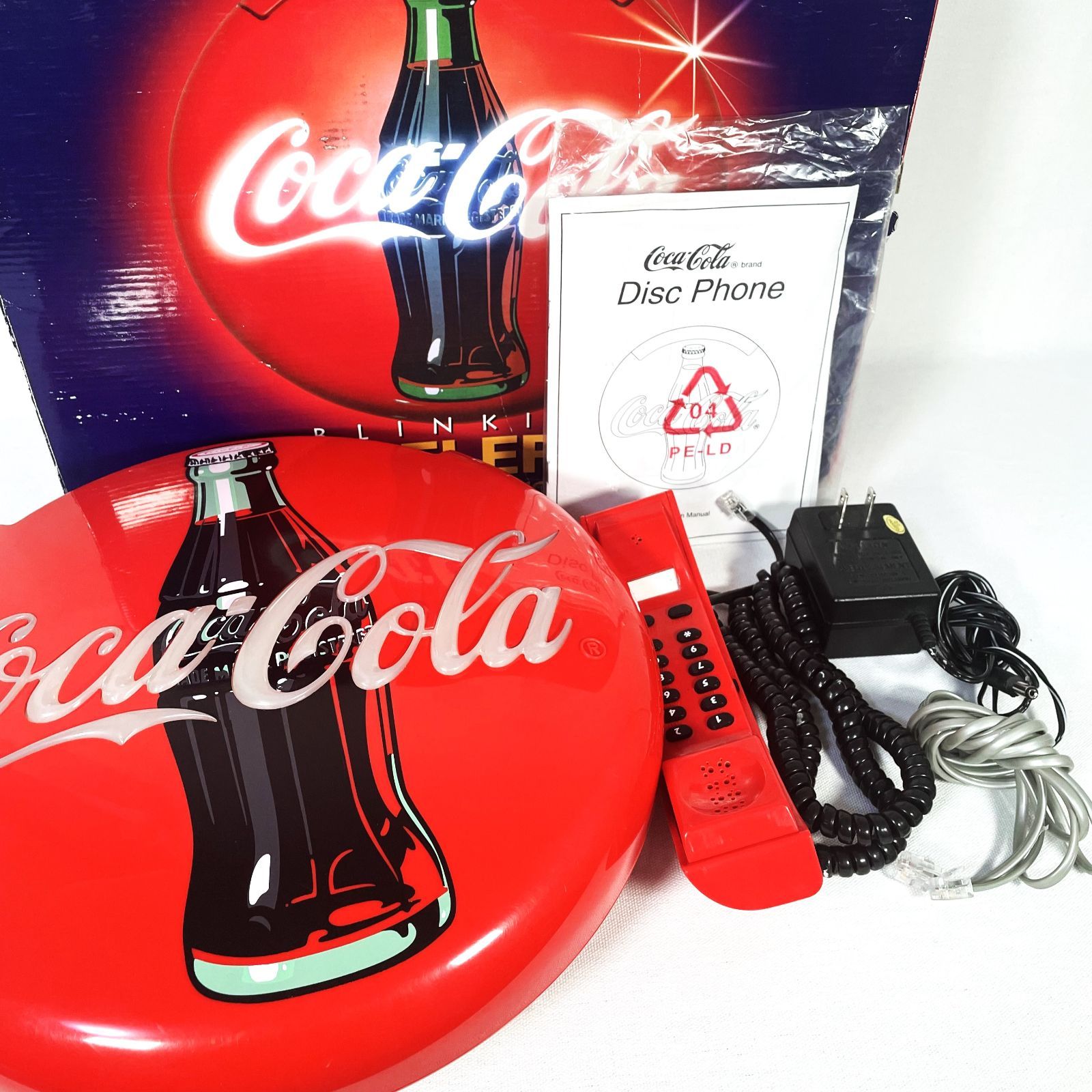 アンティーク雑貨 90s Coca Cola BRAND Disc Telephone 90s Coca Cola