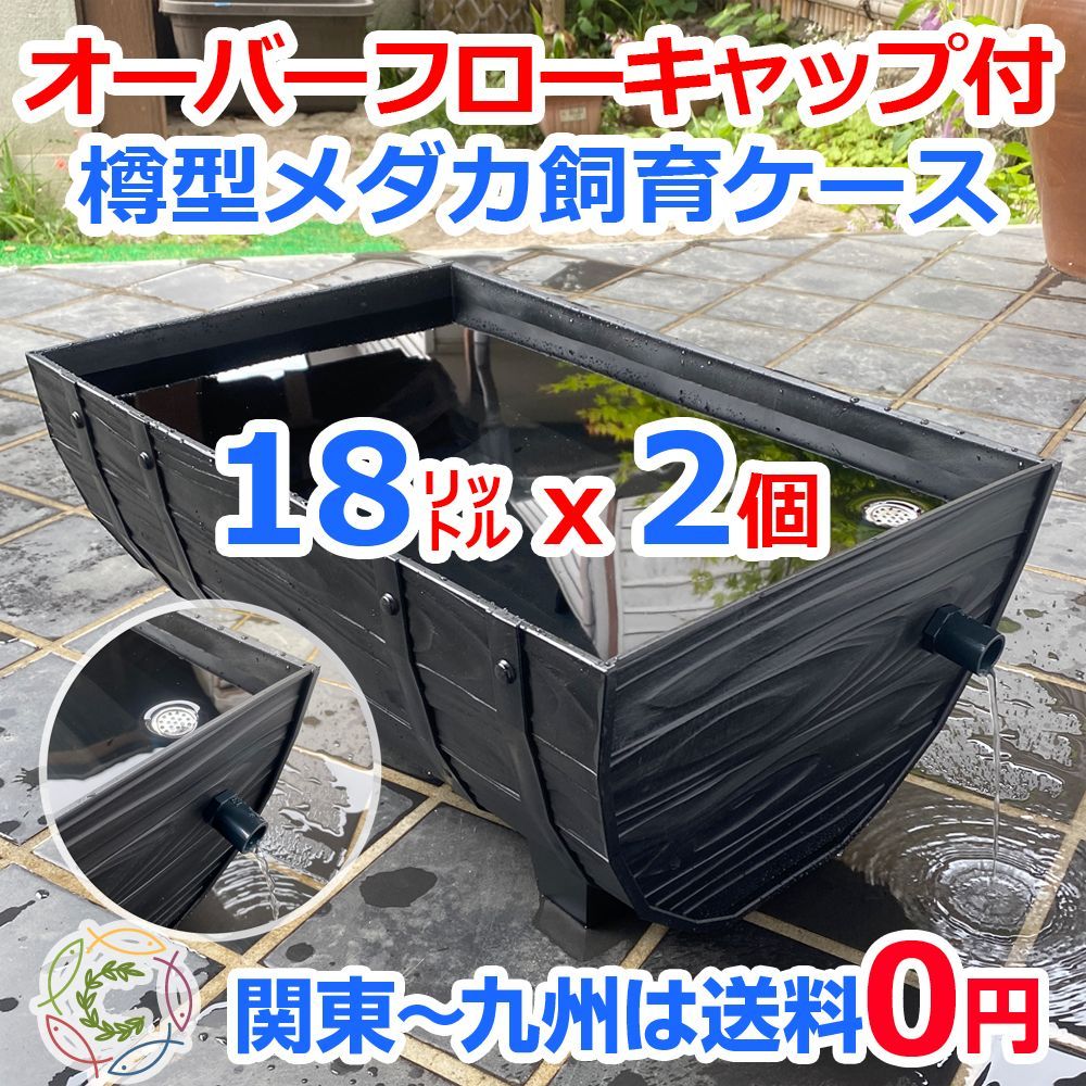 新タイプ】メダカ飼育ケース120㍑x3個【黒・深緑あり】オーバーフロー