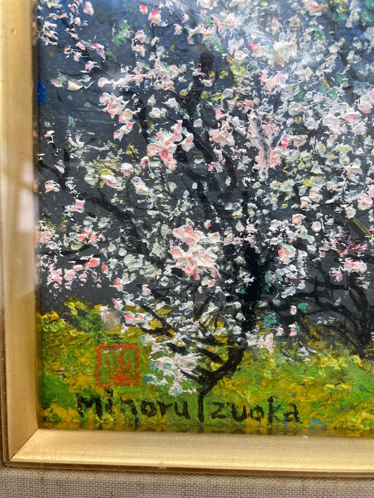 岡村達夫 作石仏 15号油絵