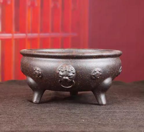 雲脚蓮華鉢 紫砂の鉢 盆栽鉢 植木鉢 小品盆栽鉢 大品盆栽